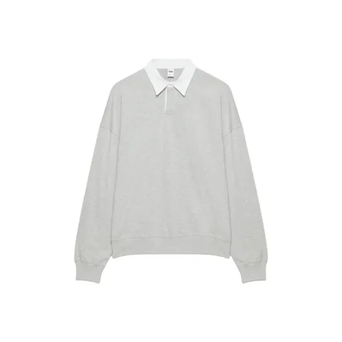 ARITZIA TNA Lomu POLO Длинный рукав Поло Женские Heather Chrome