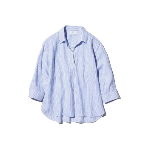 UNIQLO Небесно-голубые Женские Рубашки