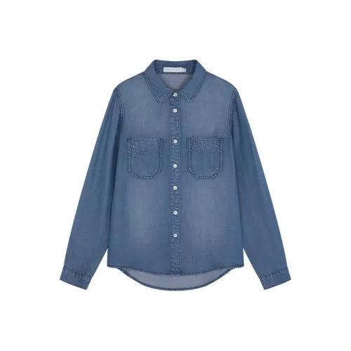 IHIMI Темно-джинсовый синий, женские рубашки