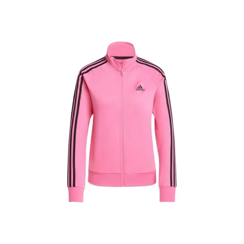 Adidas PRIMEGREEN Essentials Warm Up Slim 3 Stripes Track Jacket Куртки Пальто Женские Pink