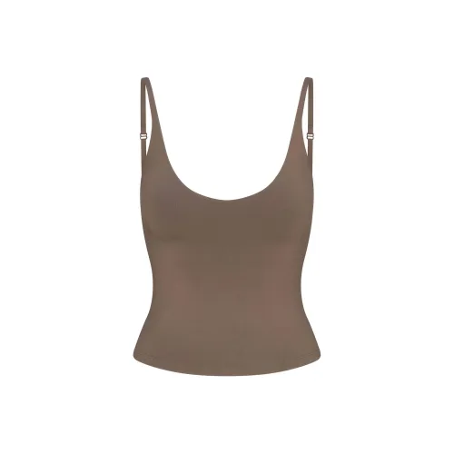 SKIMS SS25 Гладкий LAYERS Scoop Шея CAMI Топ на бретелях Женские TRUFFLE TRUFFLE