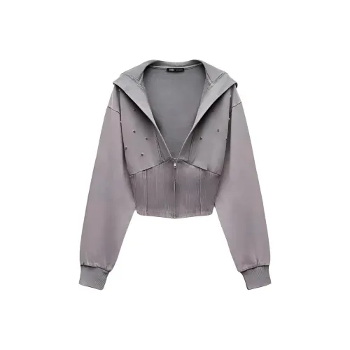 ZARA Угольно-серый Женские Свитшоты
