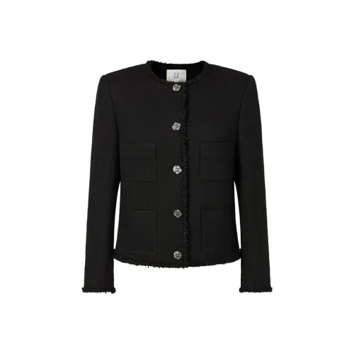 JZ. ANNAKRO Куртки Пальто Женские Без рисунка Черный