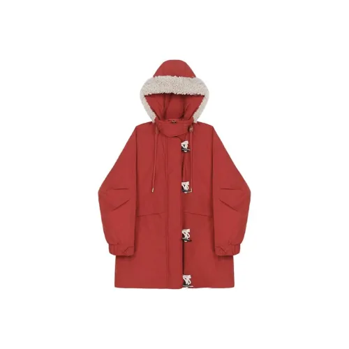 VEGA CHANG Рождественский красный Женские пуховики