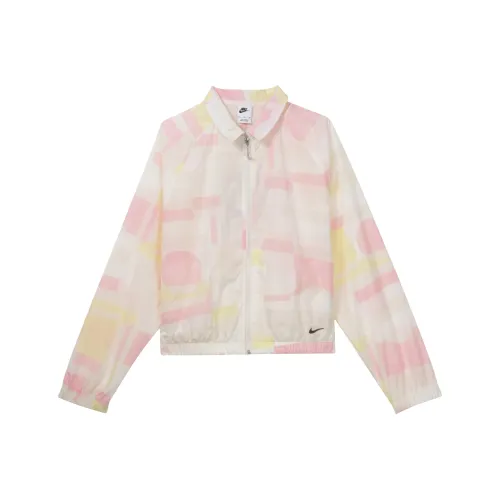 NIKE Средний мягкий розовый Женские Куртки
