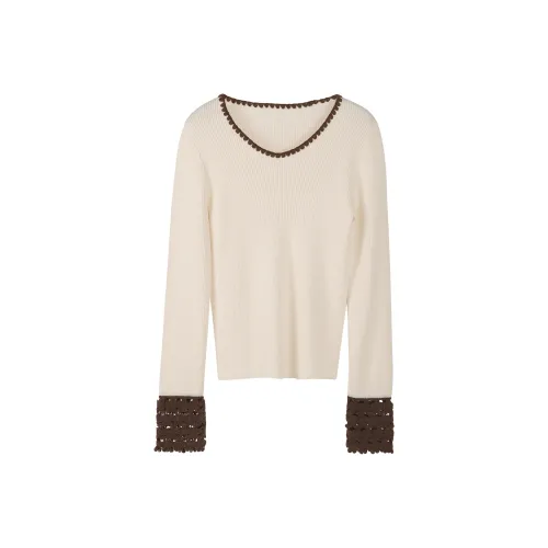 Fstudio Seasonal Корейский стиль Petite Design Color Block Sweater Knitwear Women's