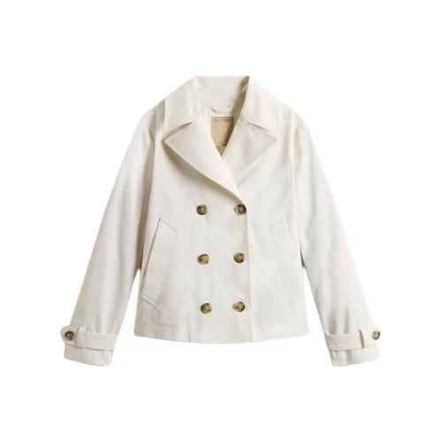 WOOLRICH SS25 Куртки Пальто Женские Экрю