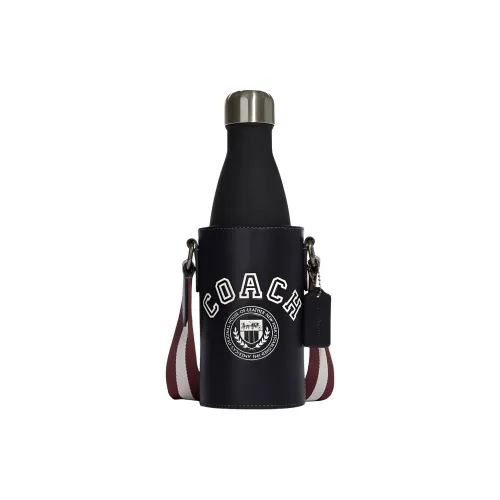 COACH Утонченная Телячья Кожа Бутылочная Сумка через плечо Мини Унисекс Черная