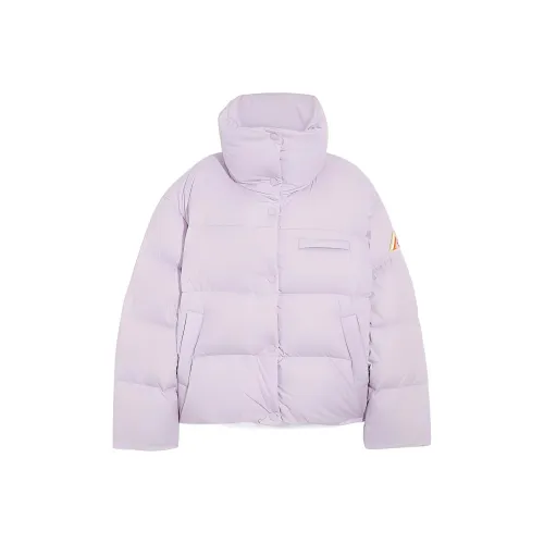 COACH FW22 Однотонный Воротник-стойка Пуховик Женский Фиолетовый