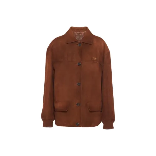 PRADA Коричневые Женские Куртки