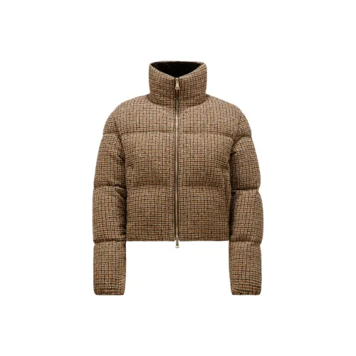 Moncler Seboune Series Бежевый и Черный Женские Пуховики