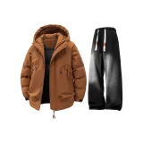 Оранжево-коричневый + черный с флисовой подкладкой