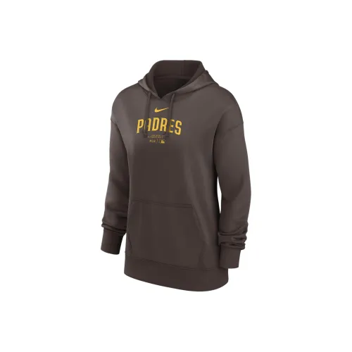 nike SAN DIEGO PADRES Аутентичная коллекция Practice Свитшот Женский Темно-коричневый