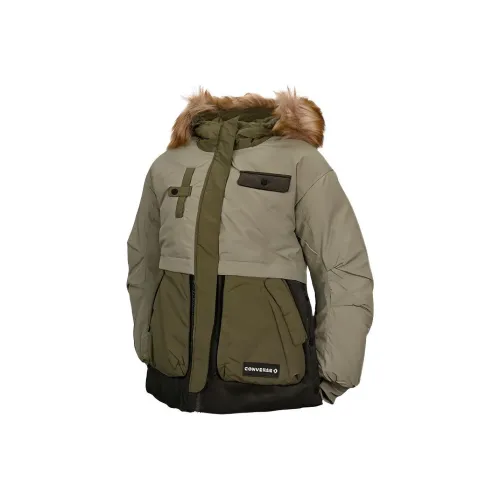 Конверс Down Jacket Женские Армейский зеленый