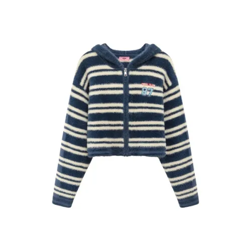 CHUU Трикотаж Женский Синий Полосы Узор