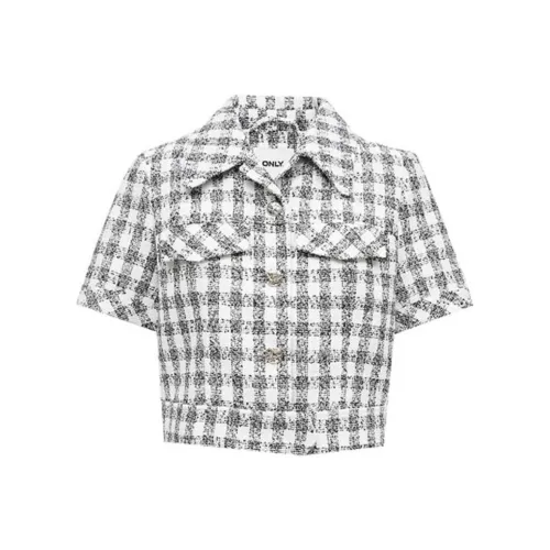 ONLY Куртка Женская Черная Белая Клетка