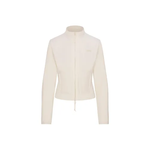 SKIMS FW24 Флис LOUNGE Облегающая Куртка Куртки Пальто Женские ECRU Natural