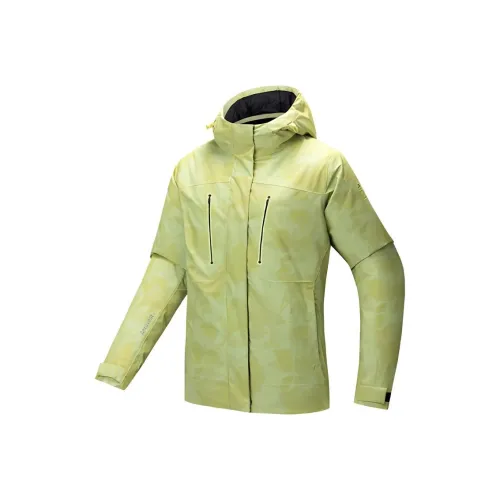 ANTA Sports Life Collection Куртки и Пальто Женские Cliff Желтый С принтом по всей поверхности