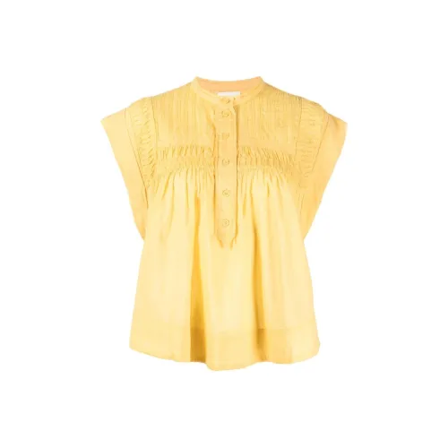 ISABEL MARANT ETOILE SS24 Рубашка Женская Светло-Желтая