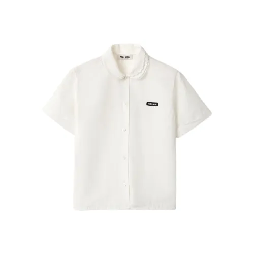 MIU MIU SS25 Рубашка Женская Белая