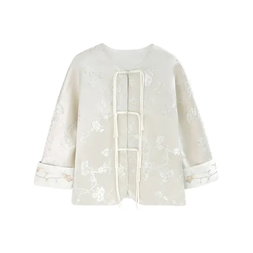 JK JS Куртки Пальто Женские Бежевый Абрикос