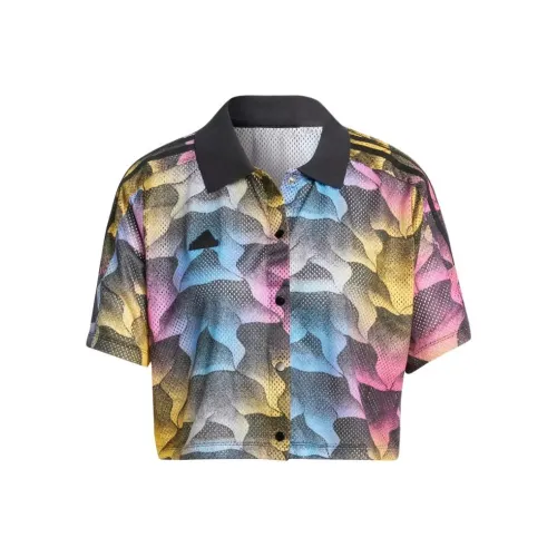 Adidas Tiro С принтом Сетка Утягивающая Рубашка Женская Многоцветная