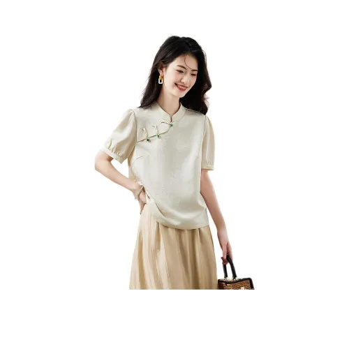 XINFEIYU Бежевые Женские Рубашки