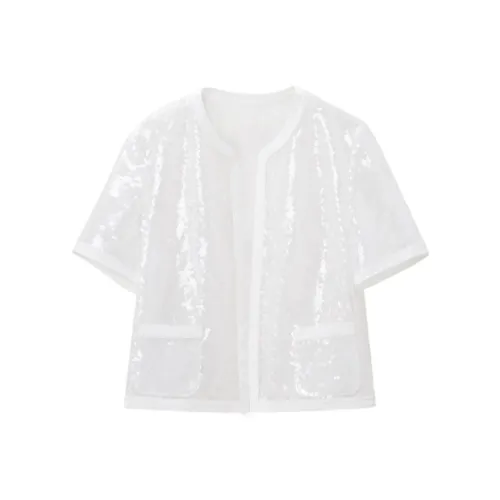 OVV Натуральный белый Однотонный 08 Женские Куртки