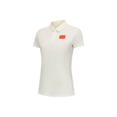 LINING Glory Series Поло Женское Шампанское Белый