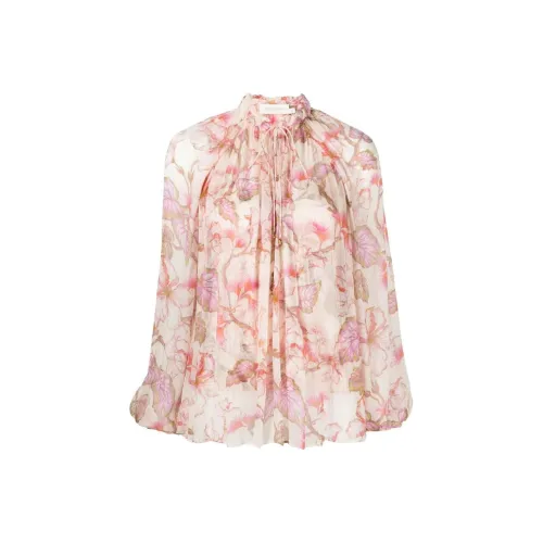 Zimmermann FW23 Рубашка Женская Кораллово-Розовая