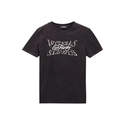 Ed Hardy FW24 Стандартная T-рубашка Женская Черная
