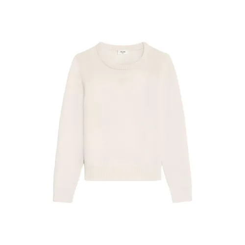 CELINE SS25 Кашемир Свитер Женский Экрю