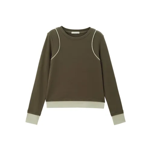 Giordano T-рубашка Женская Джунгли Кофе