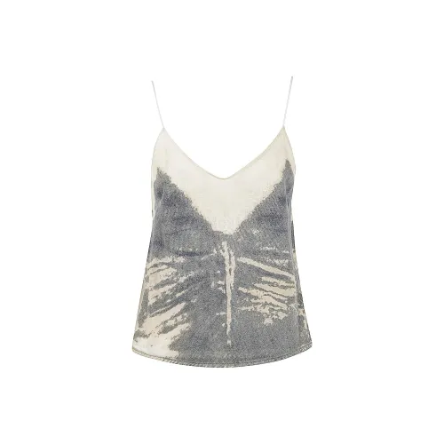 DIESEL Топ на бретелях Женский Джинсовый Синий