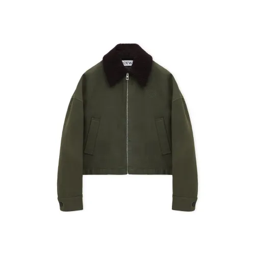 LOEWE SS25 Куртки и Пальто Женские Хаки Зеленый