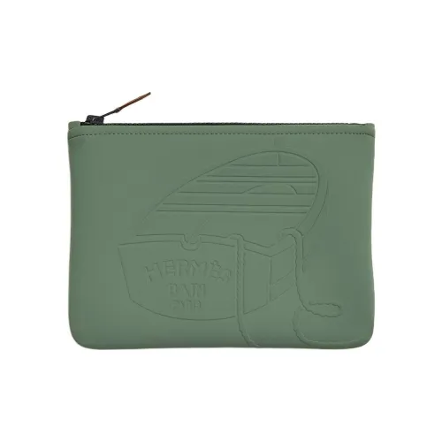 HERMES Neobain Thalassa Полиамид с Спандекс Клатч Маленький Женский Хаки