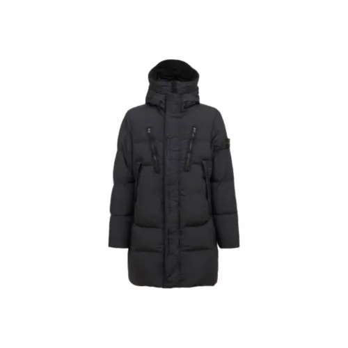 Stone Island Хлопковый пуховик Мужской Черный