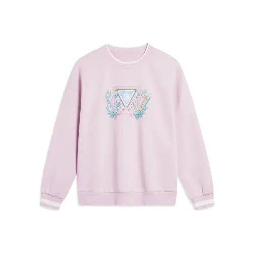 LINING Sports Trend Series Толстовка Женская Лотосовый корень Пудра Фиолетовая