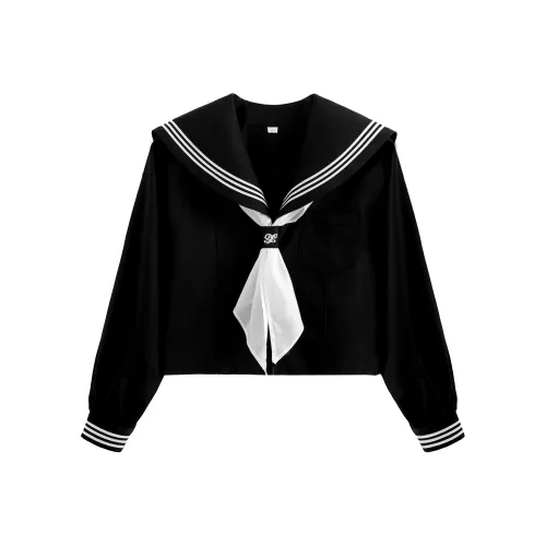 SHENBEI JK Черные Женские Рубашки