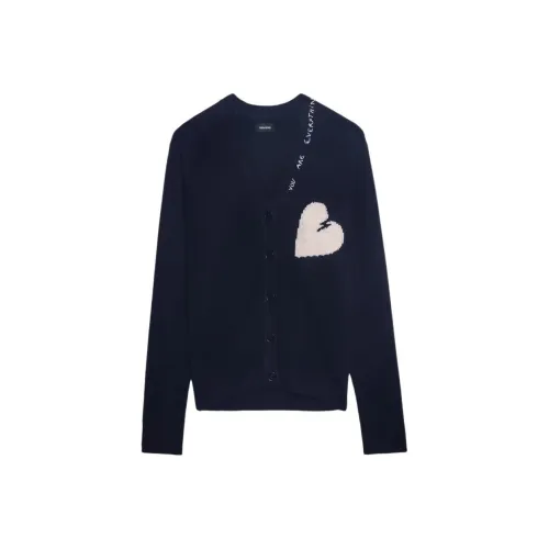 Zadig Voltaire Travia Кашемировый кардиган трикотаж женский морской синий