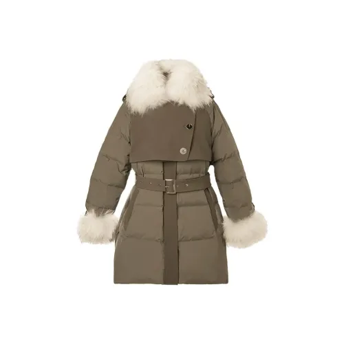 LOFT SHINE Оливково-зеленый Женские пуховики