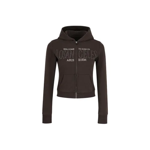Ariseism Толстовка Женская Кофейного цвета