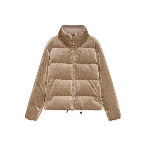 DKNY Пуховик Женский Светло-Коричневый