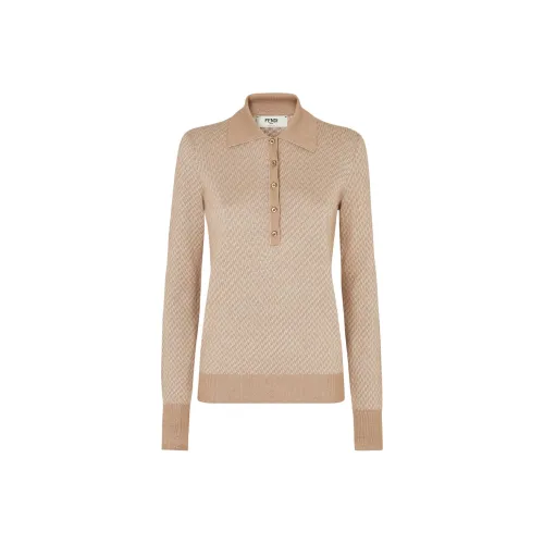 FENDI Коричневый Женские Поло