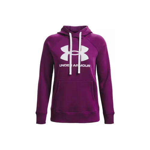 Under Armour Rival Fleece Логотип Толстовка Женский Фиолетовый