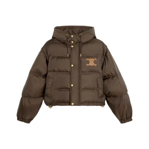 CELINE Triomphe FW23 Куртки Пальто Женские Шоколад