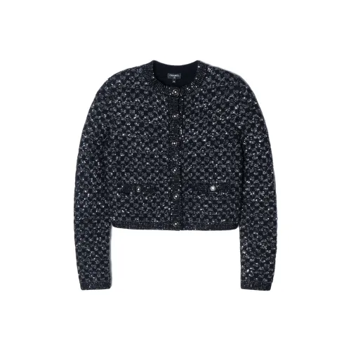 CHANEL 2024 Весенний Летний Новый Приход Куртки и Пальто Женские Морской Синий