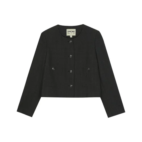 Omont Куртки и Пальто Женские Черная Клетка