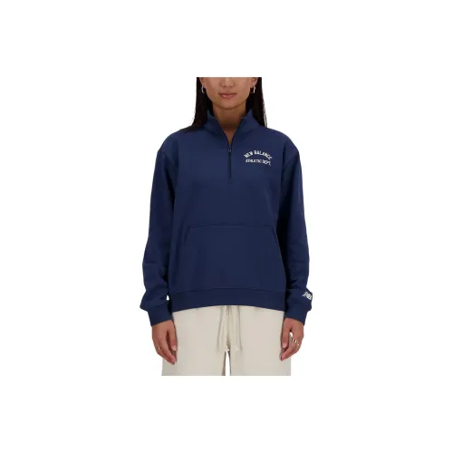 New Balance Sportswear's Greatest Hits Quarter Zip Свитшот Женский Морской Синий