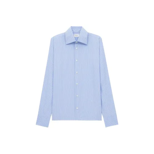 SAINT LAURENT Рубашка Женская Синяя